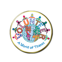 "A World of Thanks" Volunteer Pins